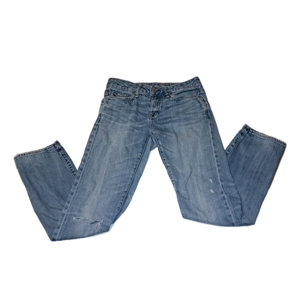 American Eagle Women's Size 0 Blue Jeans 26X30 Distressed